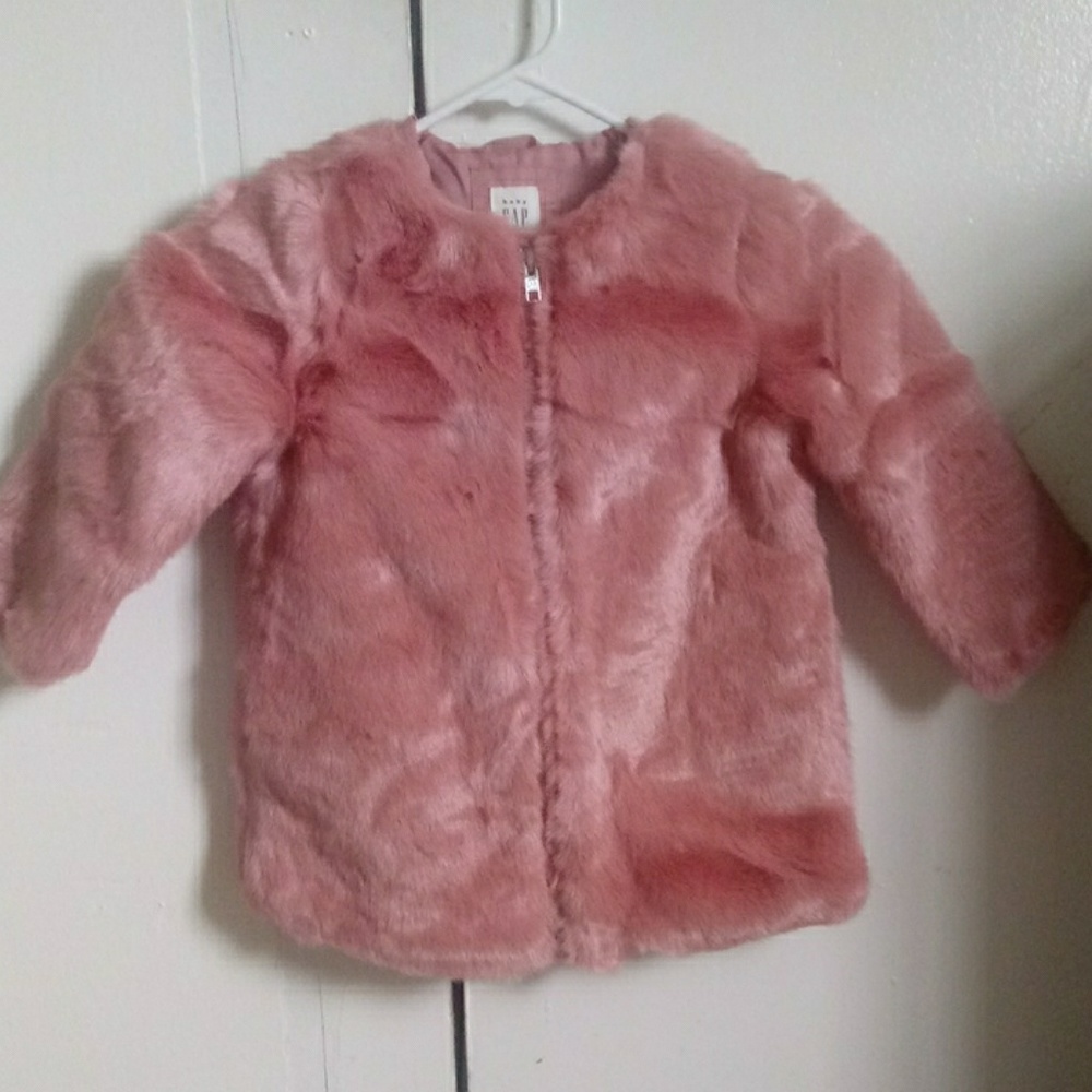 GAP Pink Toddler Faux Coat